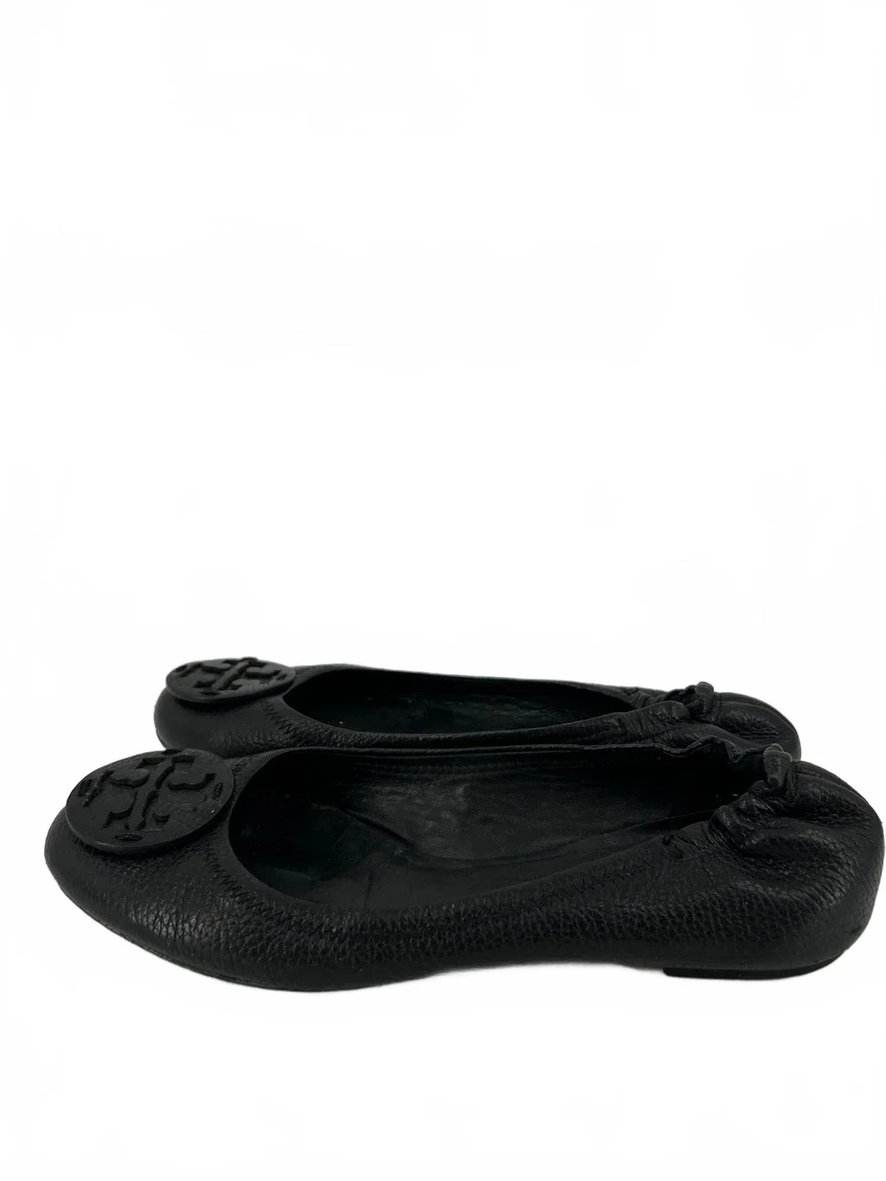 Tory Burch Black Flat | Logo Accent, OS (Adult US 3)